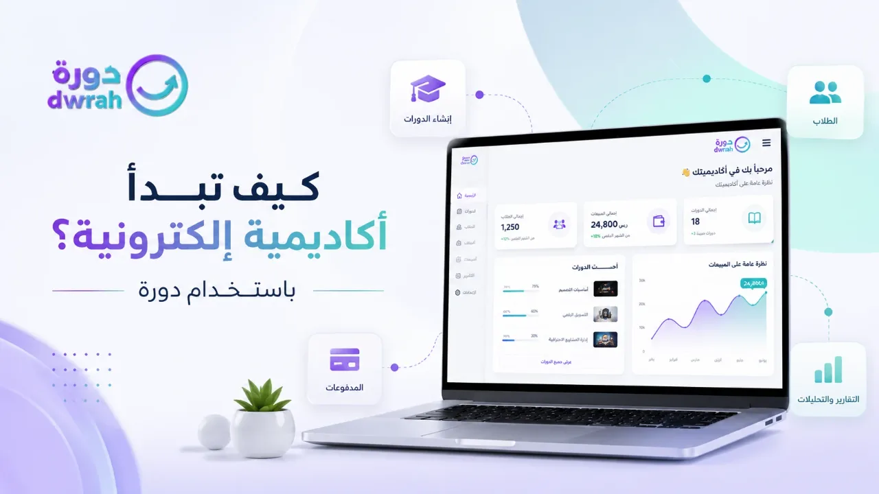 مقال جديدكيف تبدأ أكاديمية إلكترونية من الصفر باستخدام دورة؟