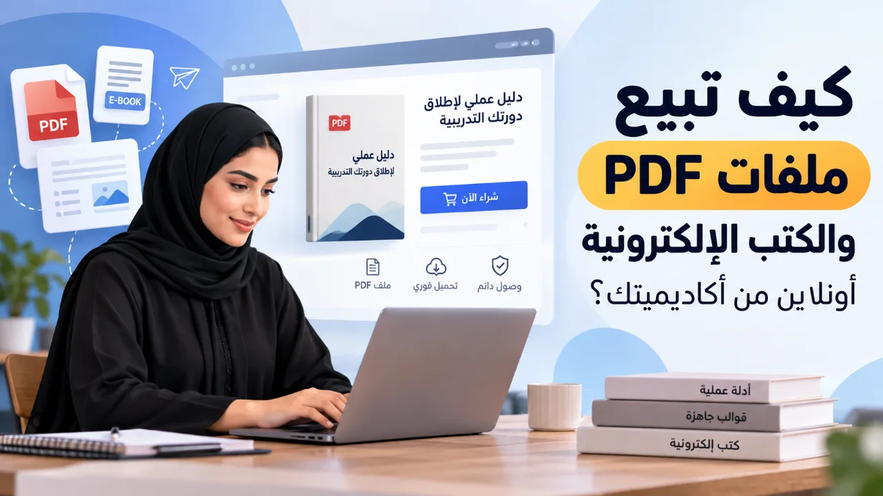 كيف تبيع ملفات PDF والكتب الإلكترونية أونلاين من أكاديميتك؟